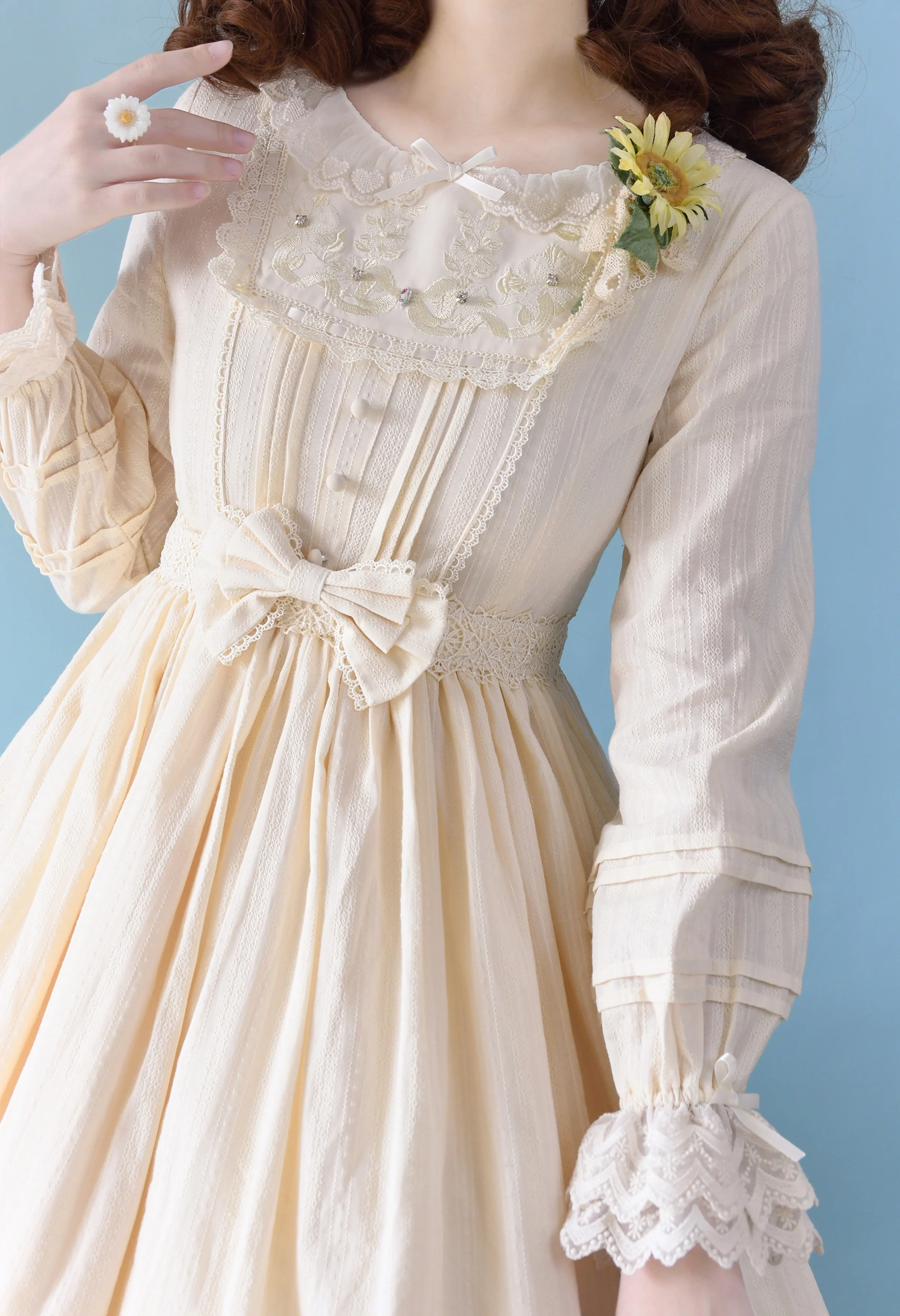 Nerry - Sweet Lolita Embroidered OP Dress Multicolors - Image 13