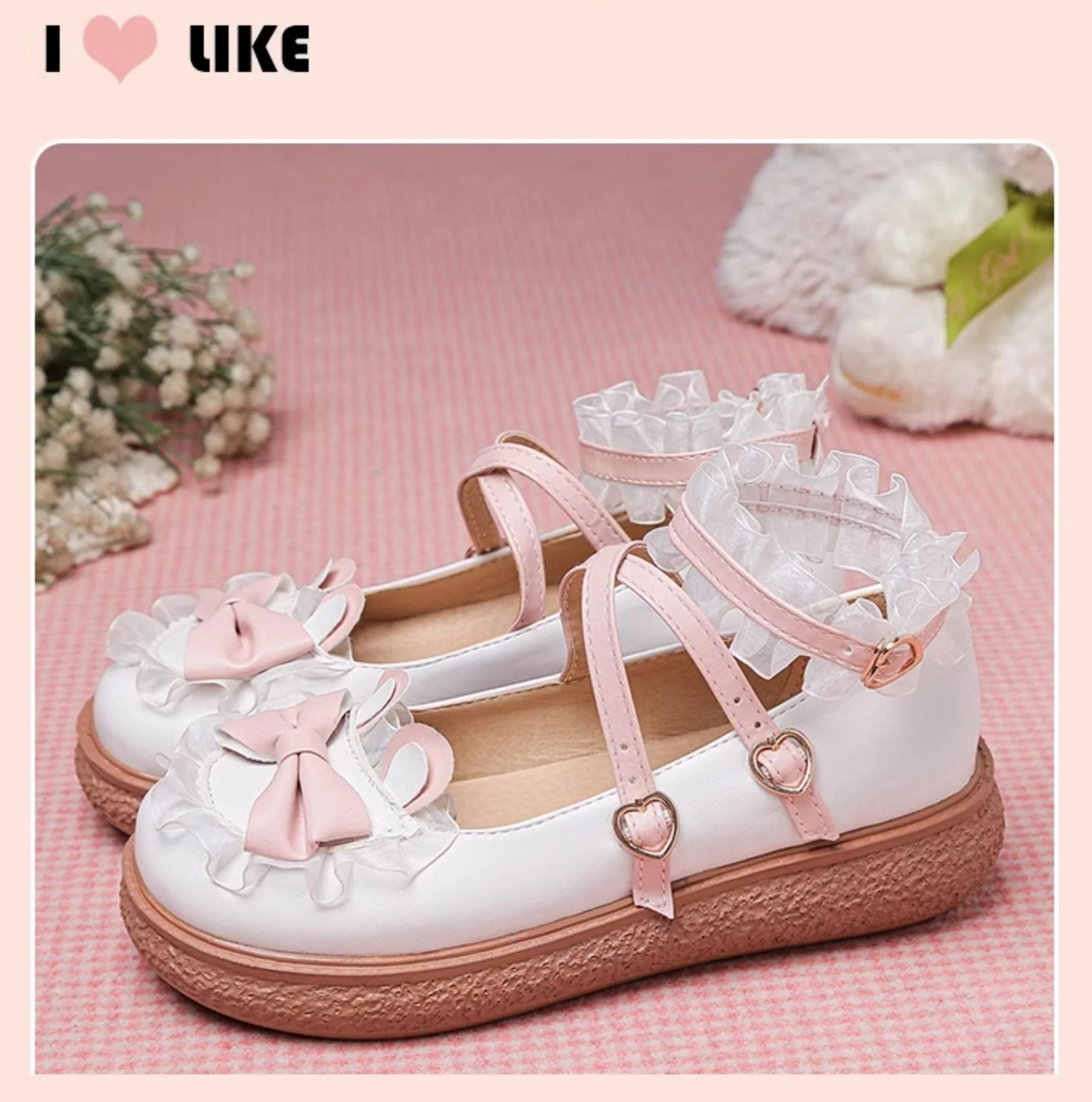 Yana - Sweet Bunny - Sweet Lolita Flat Shoes with Ear and Bow Decorations - Image 10