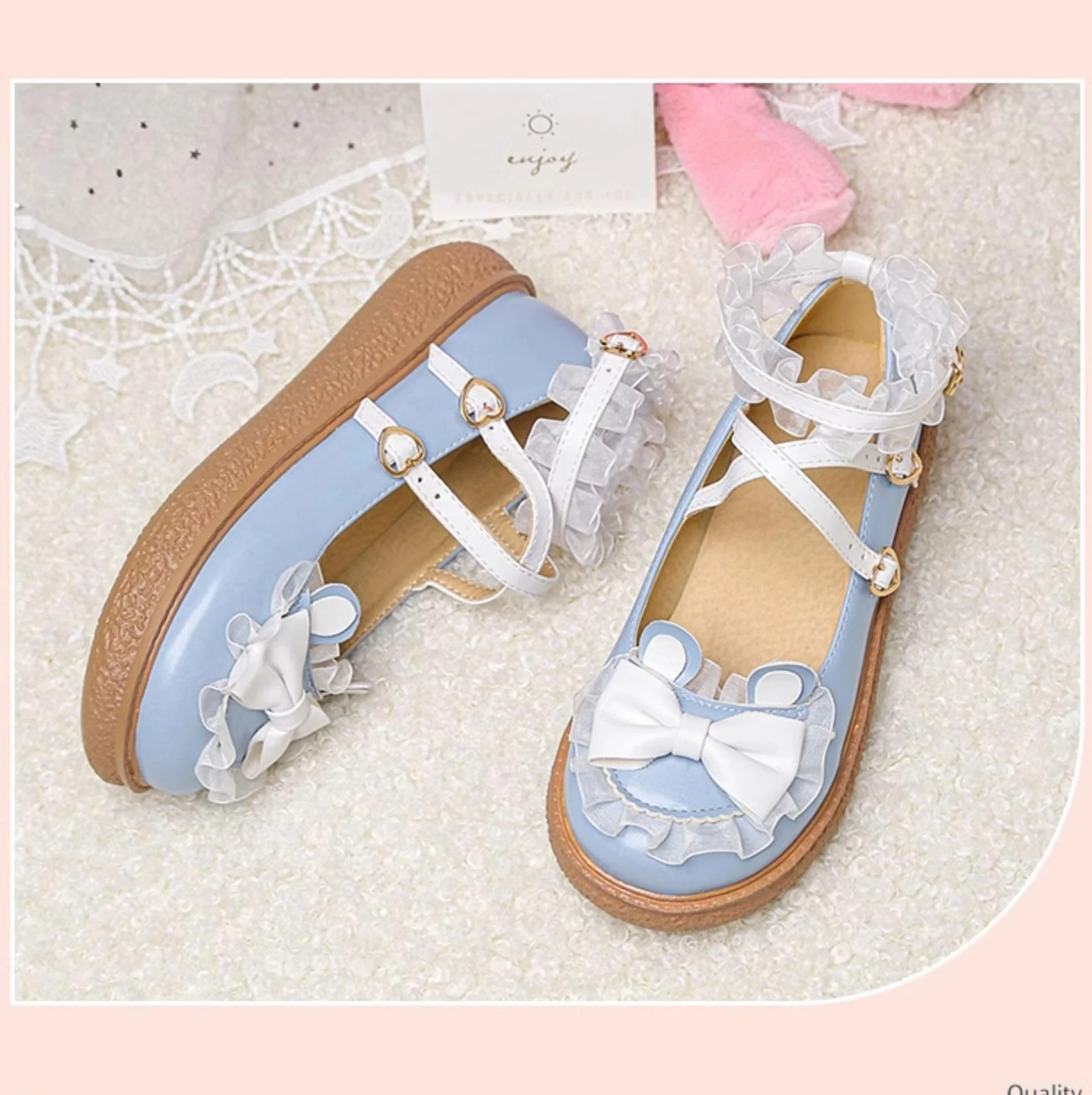 Yana - Sweet Bunny - Sweet Lolita Flat Shoes with Ear and Bow Decorations - Image 13