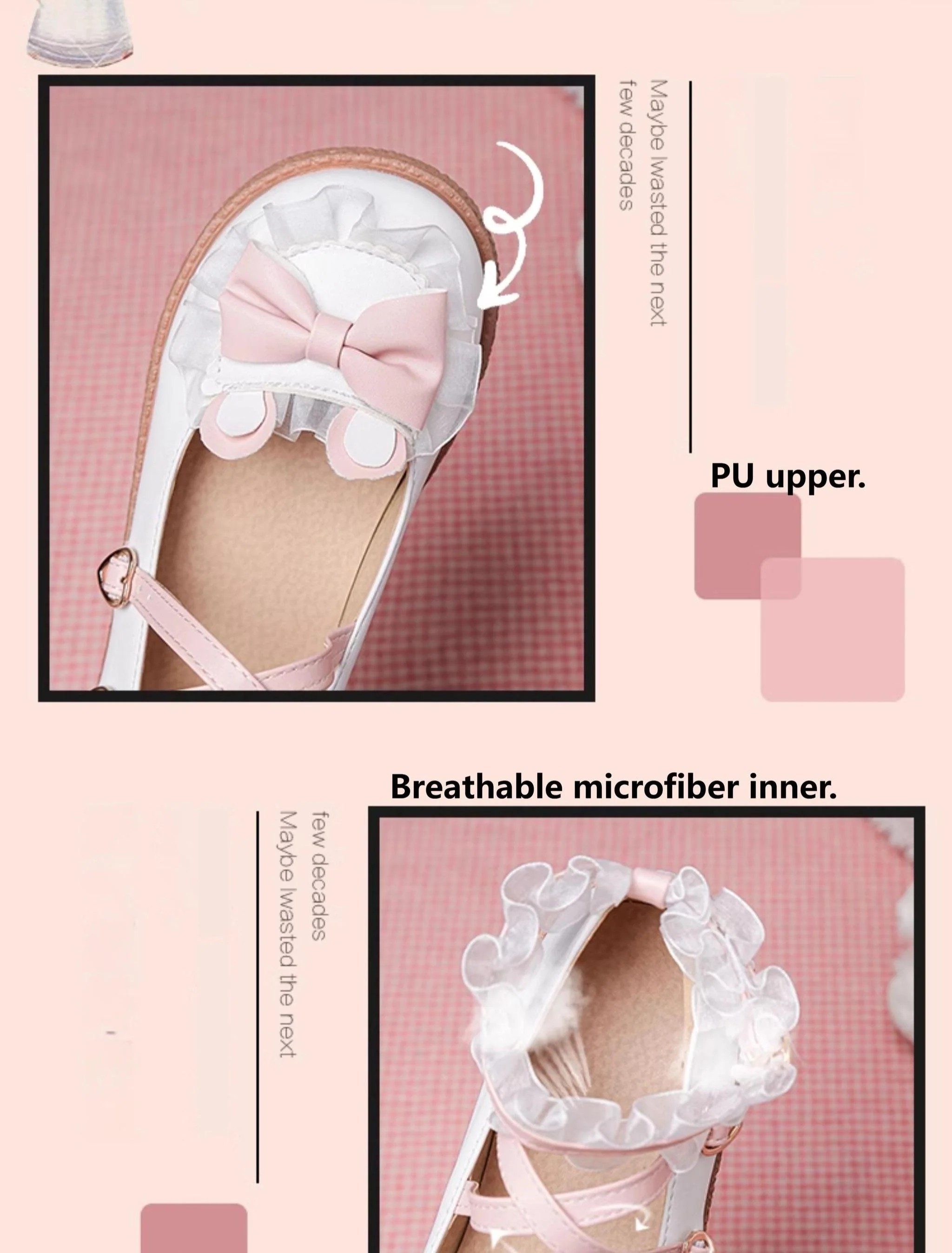 Yana - Sweet Bunny - Sweet Lolita Flat Shoes with Ear and Bow Decorations - Image 20