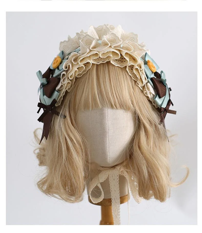 Xiaogui - Sweet Lolita Headband and Top Hat with Candy Details - Image 3