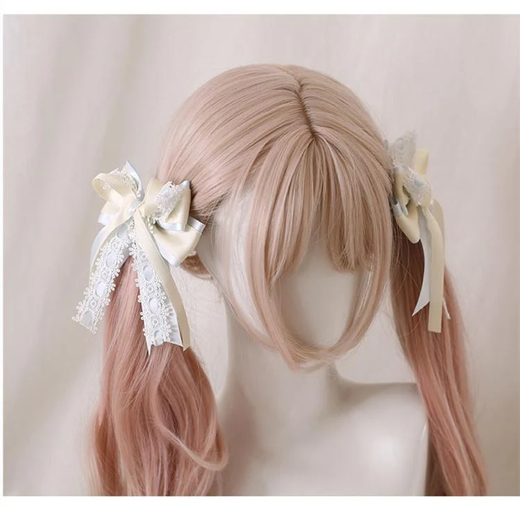 Xiaogui - Four Seasons Floral - Sweet Lolita Headdress Bow KC Lace Cuffs - Image 6