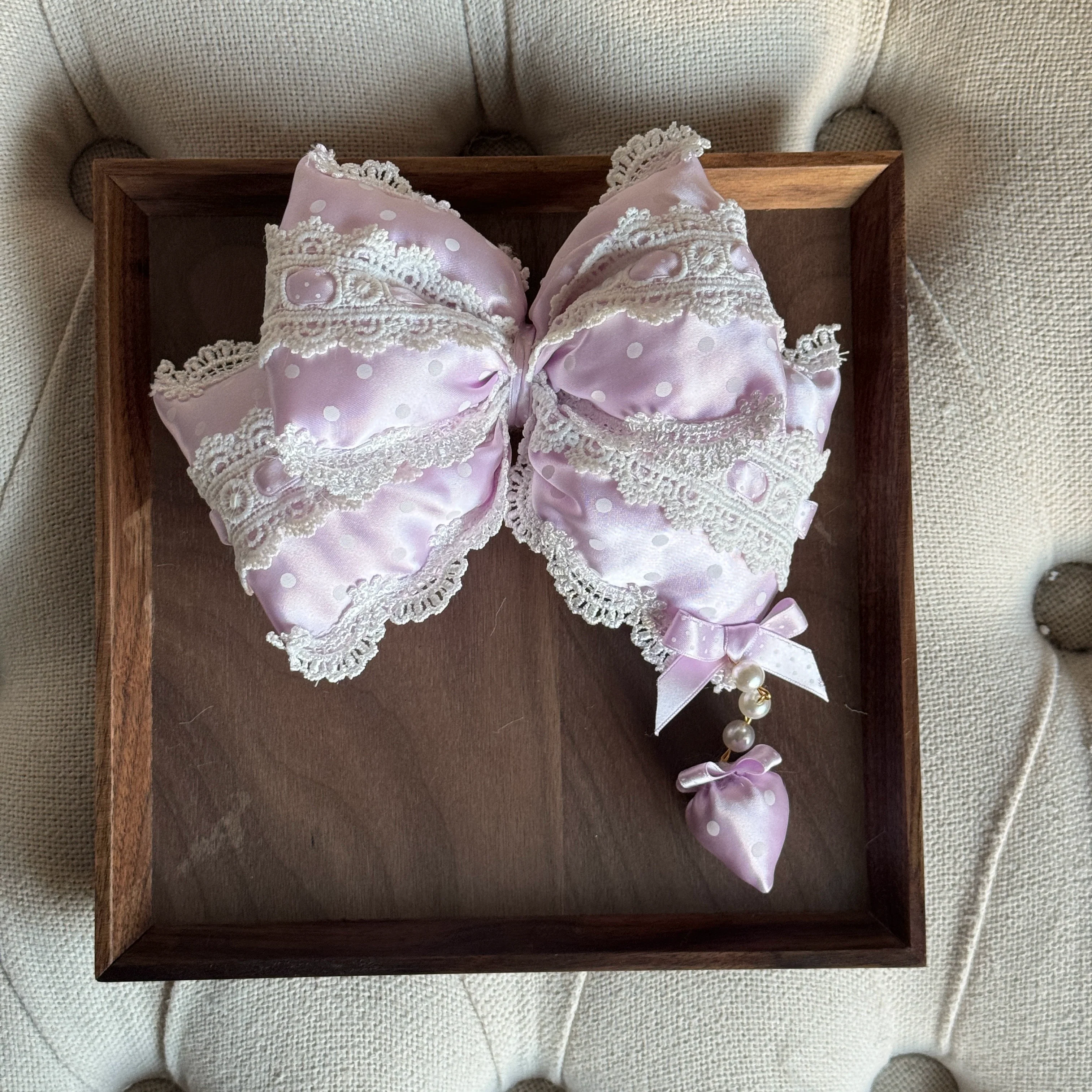 Sweet Lolita Headdress, Polka Dot Bow, Bunny Ear - Image 11