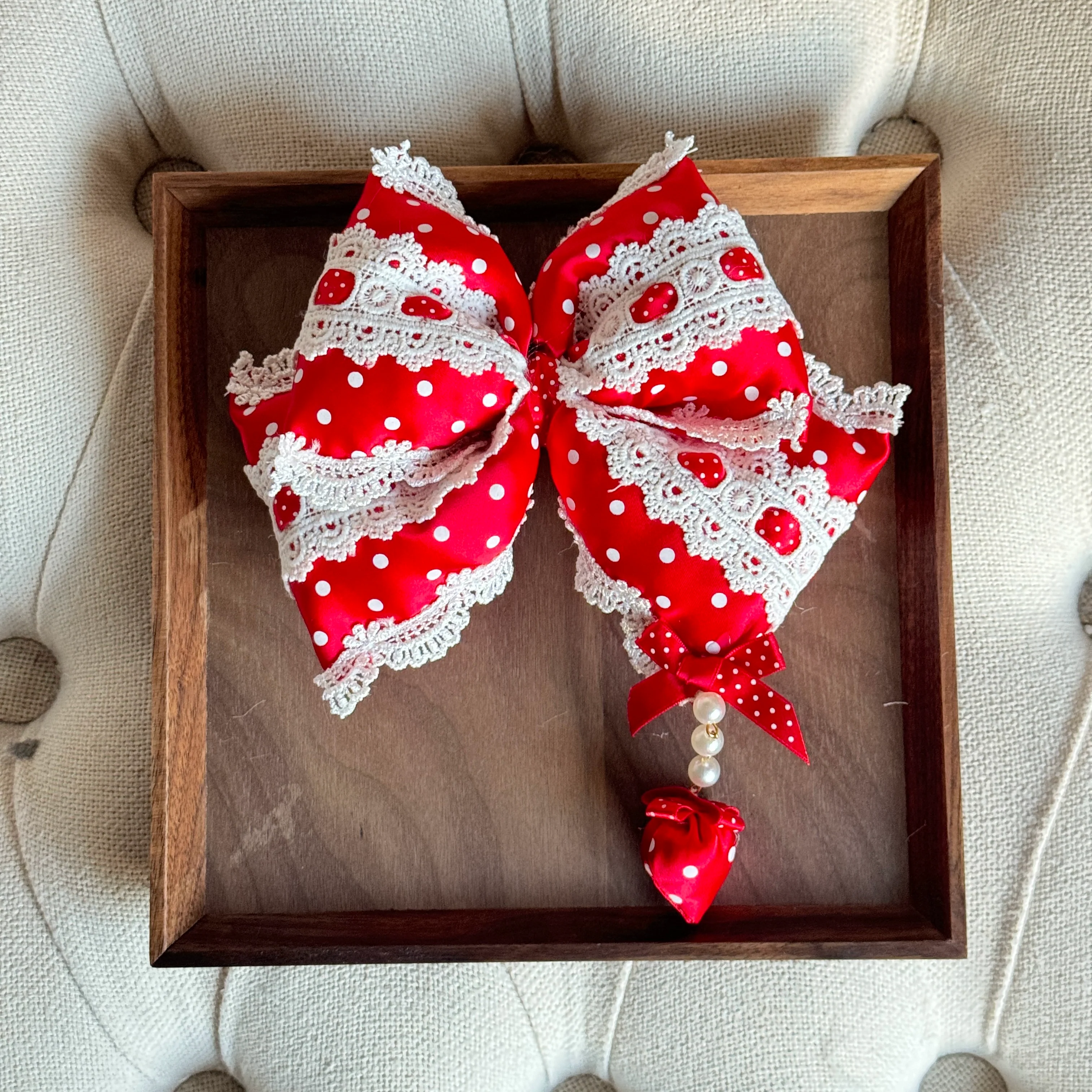 Sweet Lolita Headdress, Polka Dot Bow, Bunny Ear - Image 12