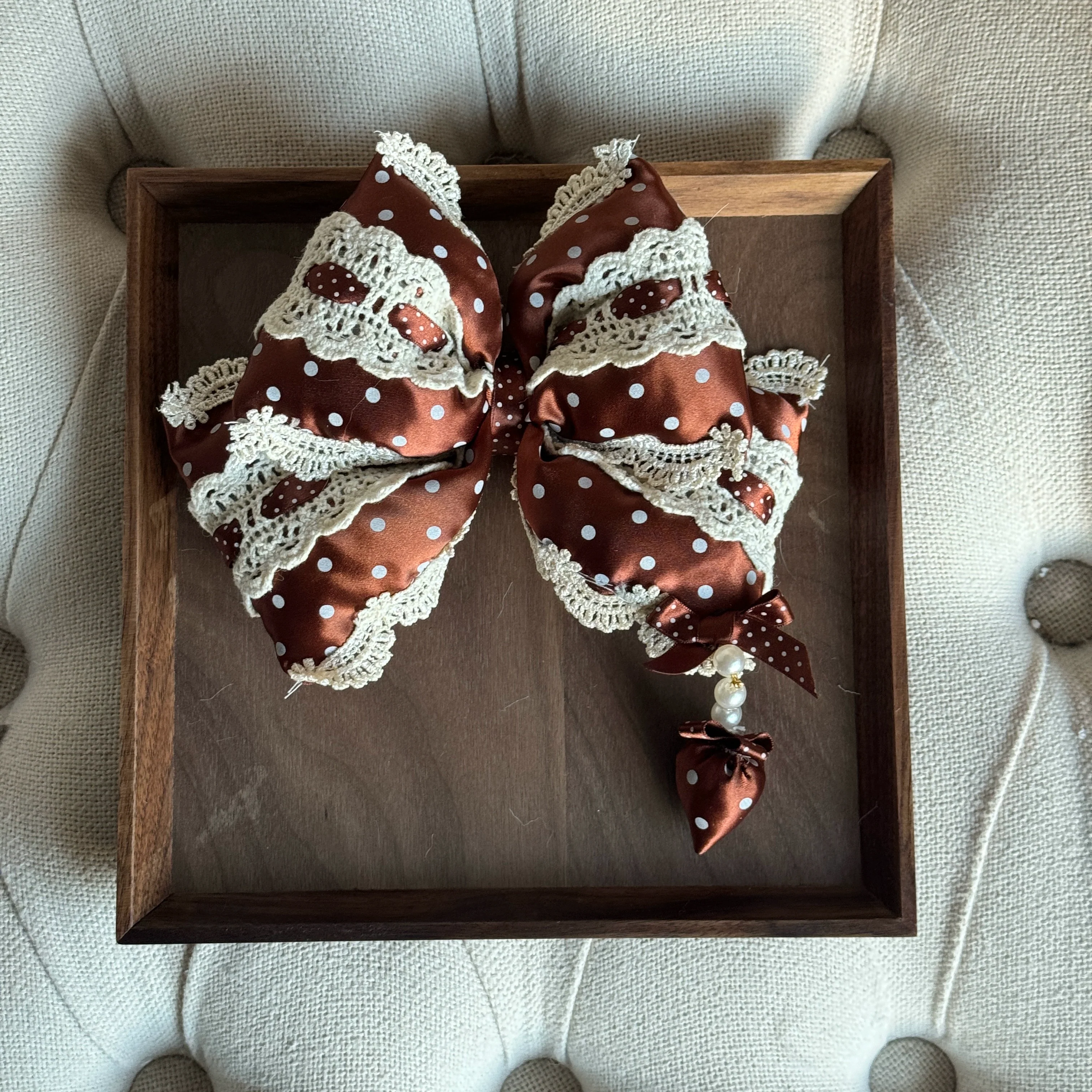 Sweet Lolita Headdress, Polka Dot Bow, Bunny Ear - Image 13