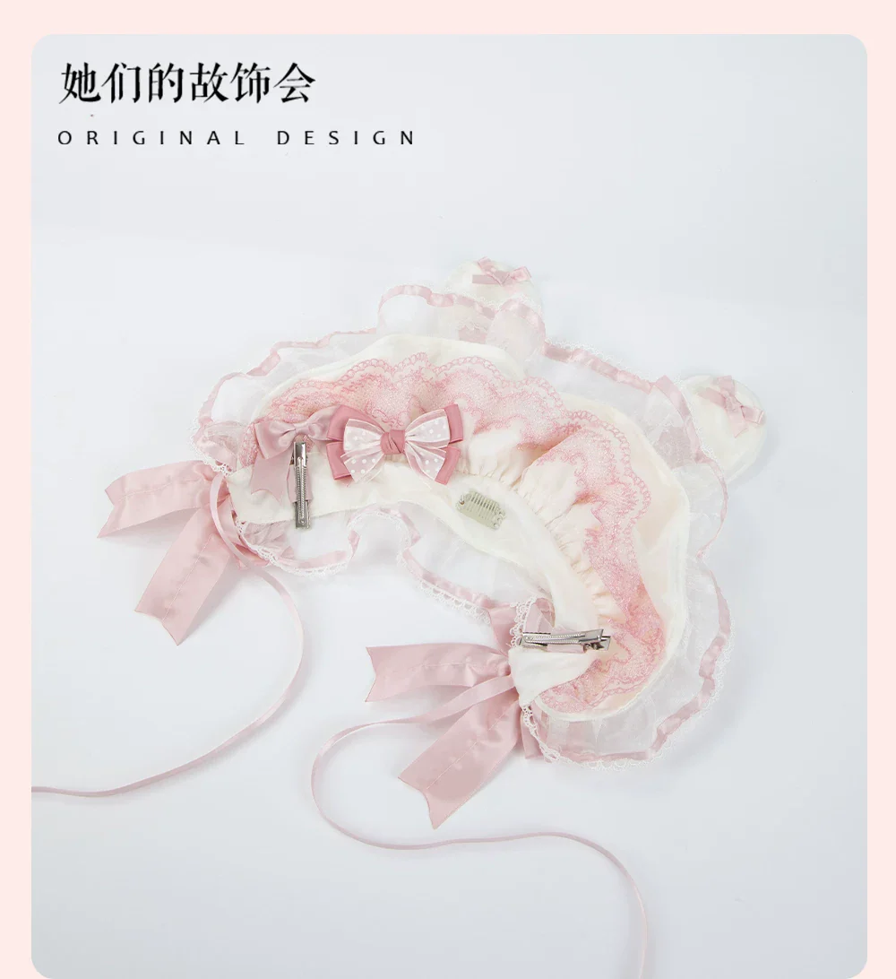 Sweet Lolita Headdress Set, Detachable Bunny Ears - Image 21