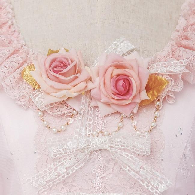 Dawn Wedding - Sweet Lolita Headress, Rose Decorated BNT - Image 10