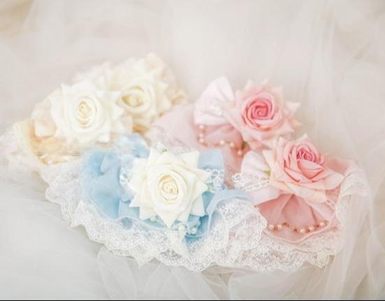 Dawn Wedding - Sweet Lolita Headress, Rose Decorated BNT - Image 7