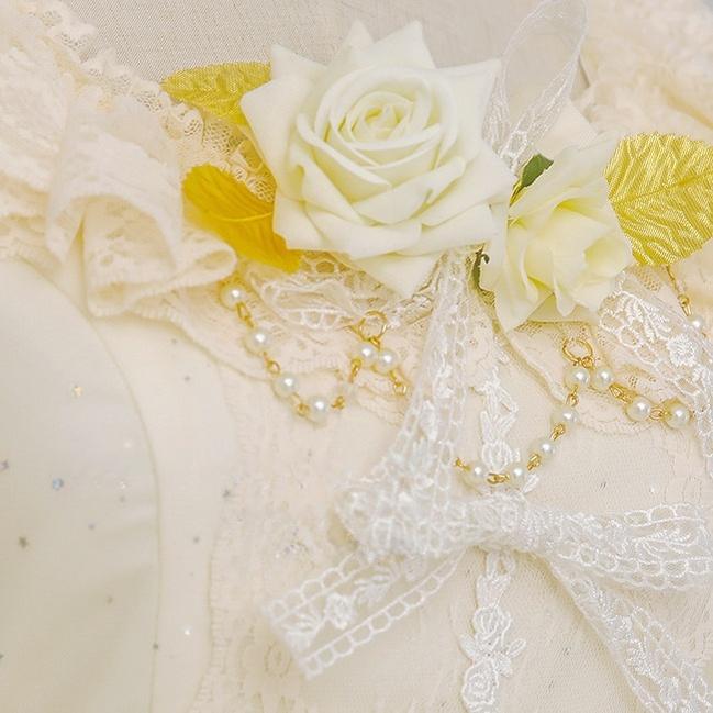 Dawn Wedding - Sweet Lolita Headress, Rose Decorated BNT - Image 8