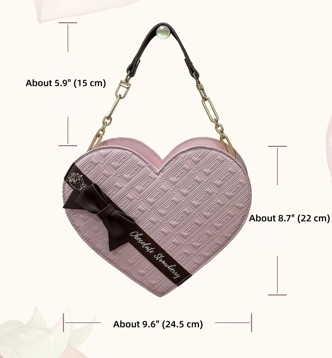 Sweet Lolita Heart-shaped Bag, Chocolate Inspired - Image 6