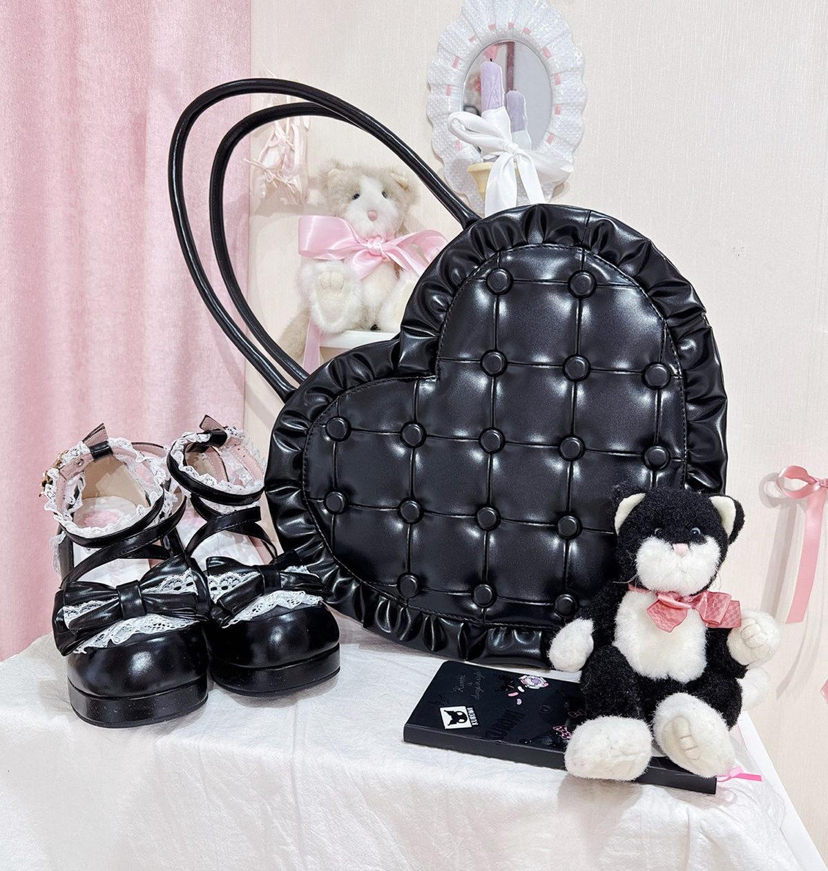 Heart Pillow - Sweet Lolita Heart-shaped Handbag or Shoulder Bag - Image 12