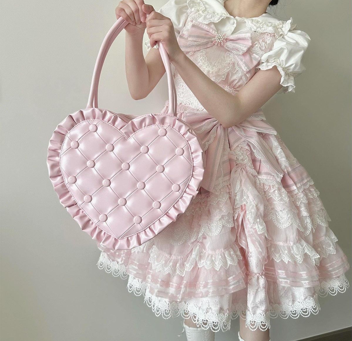 Heart Pillow - Sweet Lolita Heart-shaped Handbag or Shoulder Bag - Image 14