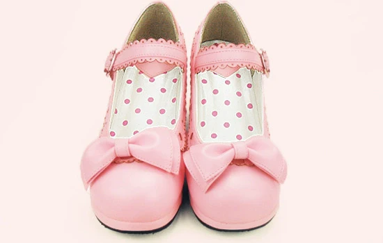 Sweet Lolita Heel Shoes Butterfly Bow Shoes