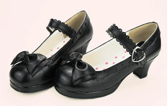 Sweet Lolita Heel Shoes Butterfly Bow Shoes - Image 17