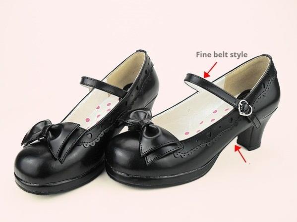 Sweet Lolita Heel Shoes Butterfly Bow Shoes - Image 18