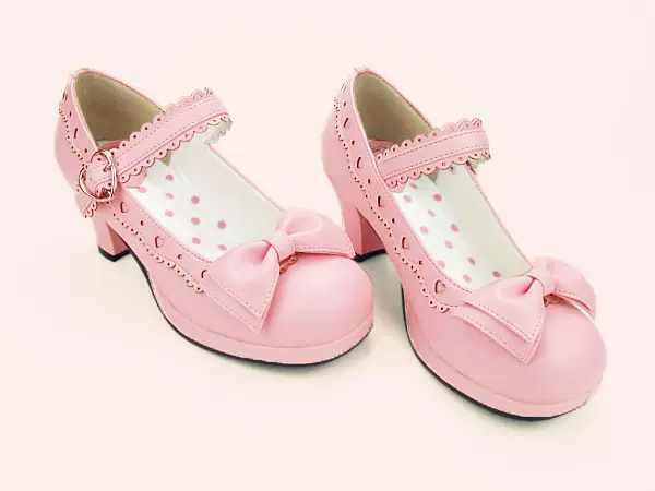Sweet Lolita Heel Shoes Butterfly Bow Shoes - Image 2