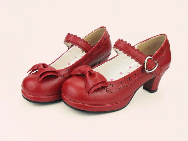 Sweet Lolita Heel Shoes Butterfly Bow Shoes - Image 9