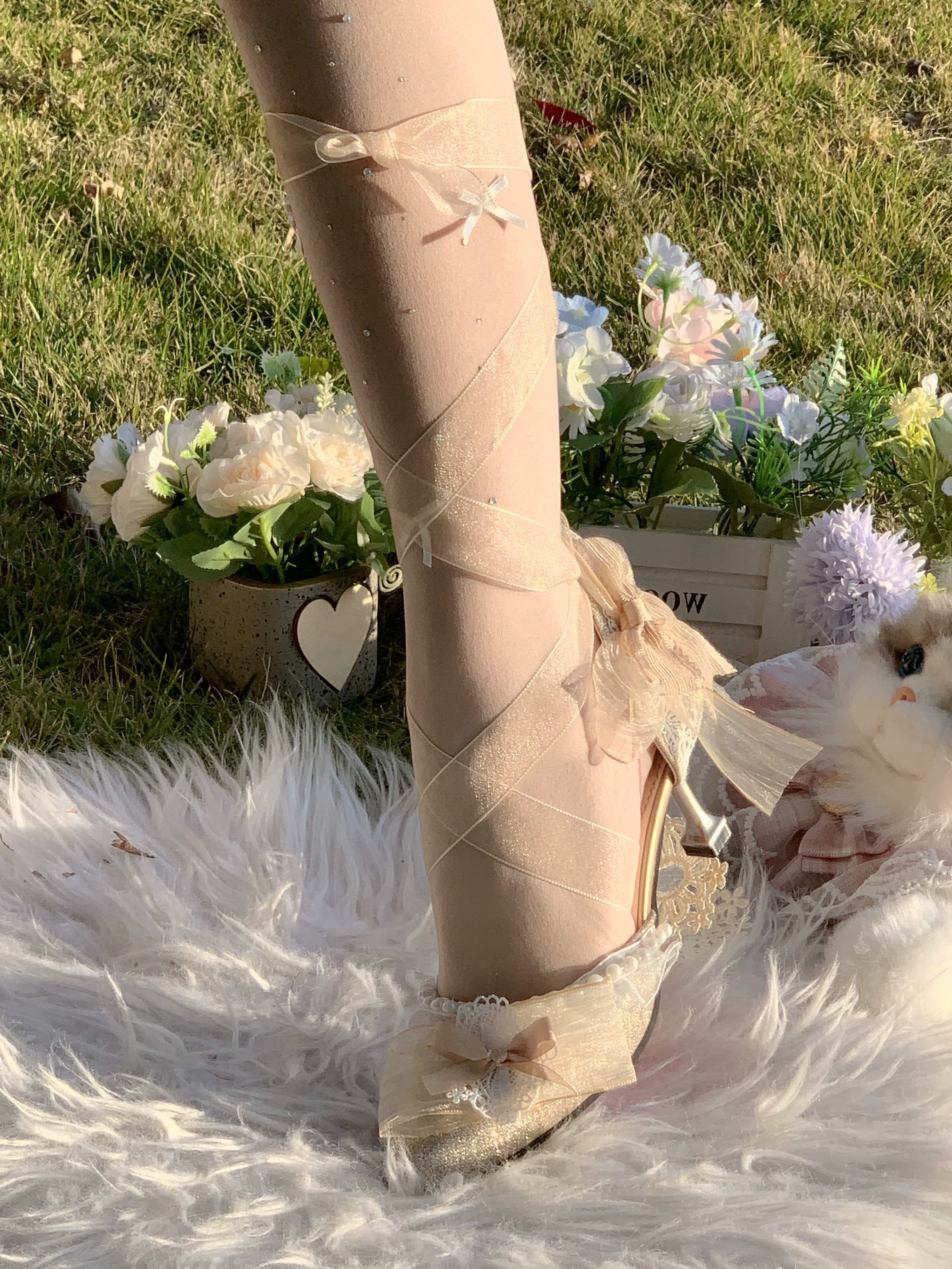 Soft Sheer Dance - Sweet Lolita Heel Shoes, Sheer Straps - Image 11