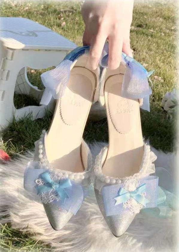 Soft Sheer Dance - Sweet Lolita Heel Shoes, Sheer Straps - Image 6