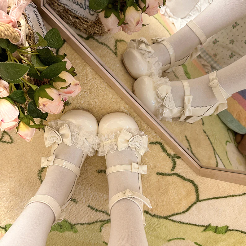 Aimee - Sakura - Sweet Lolita Heels Cute Mid-heel Mary Jane Shoes - Image 10