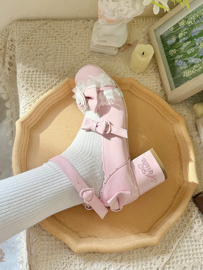 Aimee - Sakura - Sweet Lolita Heels Cute Mid-heel Mary Jane Shoes - Image 16