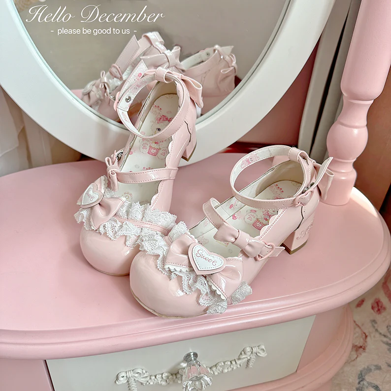 Aimee - Sakura - Sweet Lolita Heels Cute Mid-heel Mary Jane Shoes - Image 19