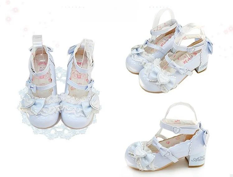 Aimee - Sakura - Sweet Lolita Heels Cute Mid-heel Mary Jane Shoes - Image 29