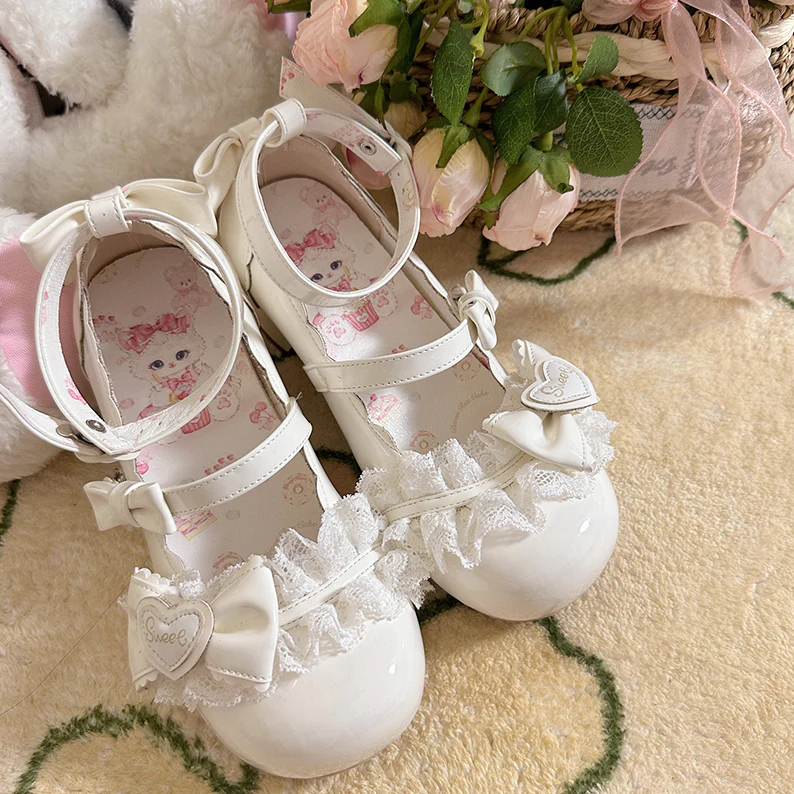 Aimee - Sakura - Sweet Lolita Heels Cute Mid-heel Mary Jane Shoes - Image 36