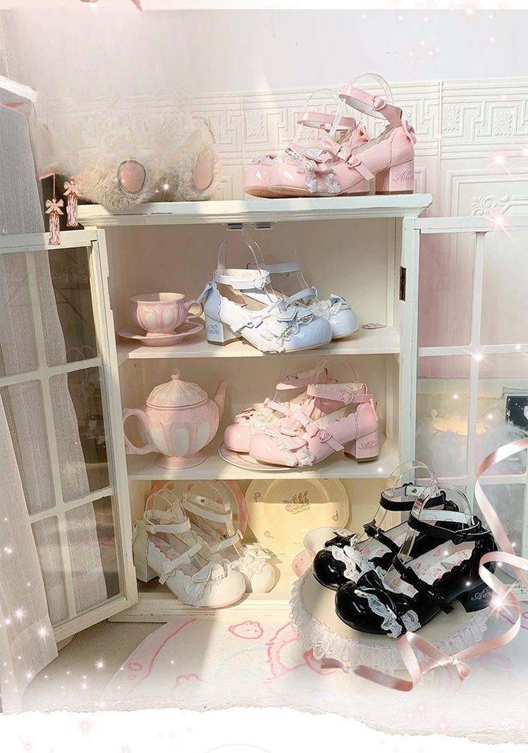 Aimee - Sakura - Sweet Lolita Heels Cute Mid-heel Mary Jane Shoes - Image 43