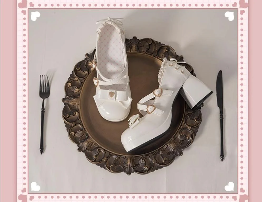 Milk Bun Bunny - Sweet Lolita High Heel Bow Princess Lolita Shoes - Image 20