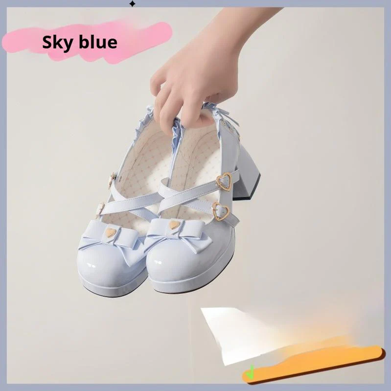 Milk Bun Bunny - Sweet Lolita High Heel Bow Princess Lolita Shoes - Image 7