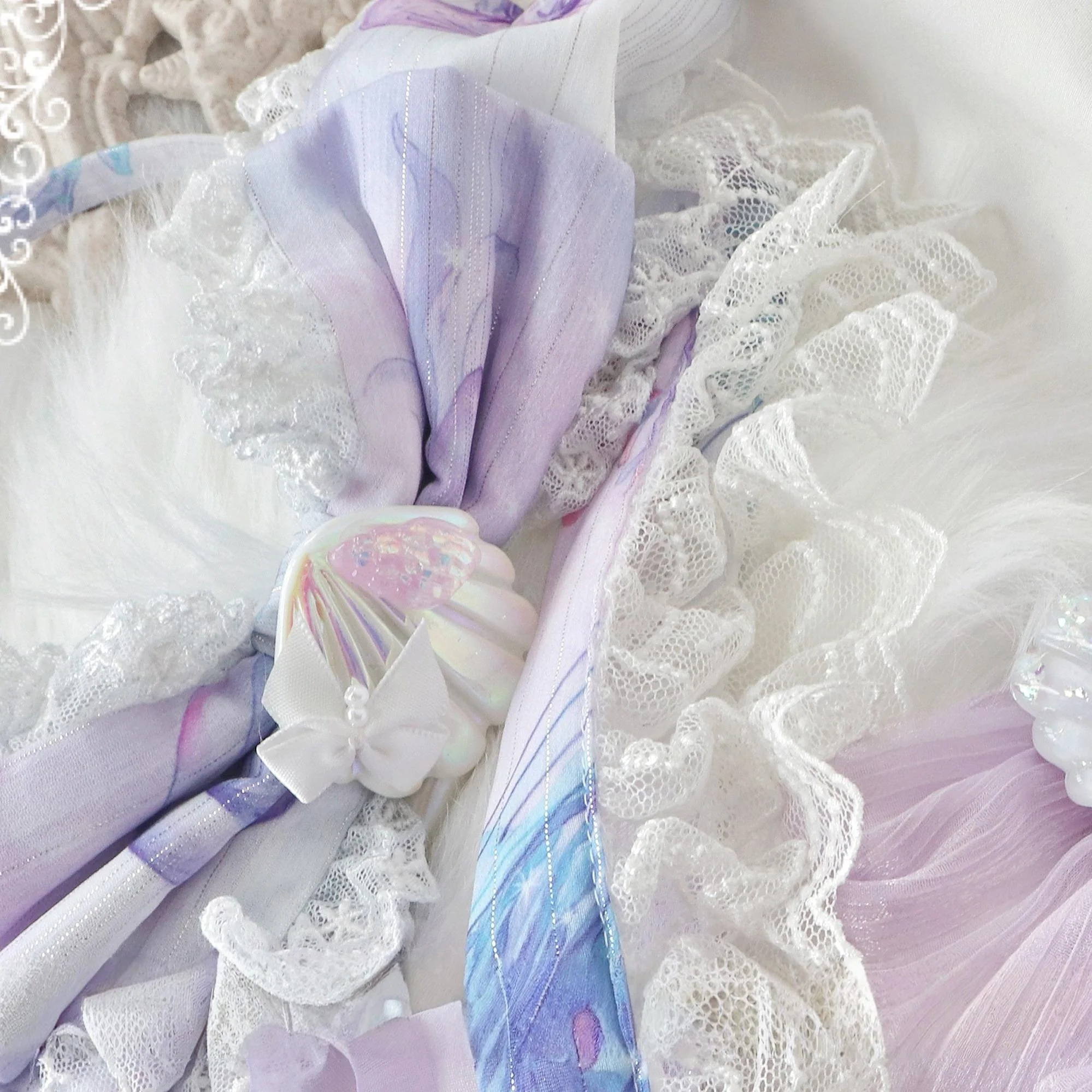 Coral Jellyfish - Sweet Lolita High-waist JSK Dress, Jellyfish & Coral Print - Image 20
