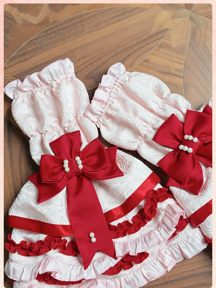 Sweetheart Petal - Sweet Lolita Hime Sleeves, Layered Ruffles - Image 4