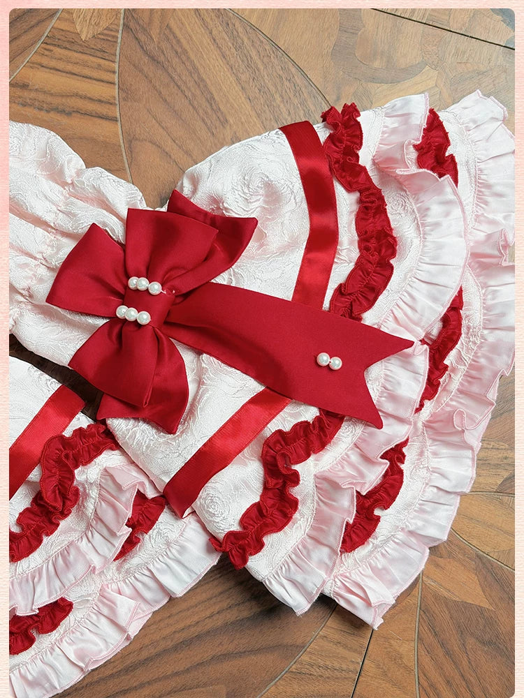 Sweetheart Petal - Sweet Lolita Hime Sleeves, Layered Ruffles - Image 5