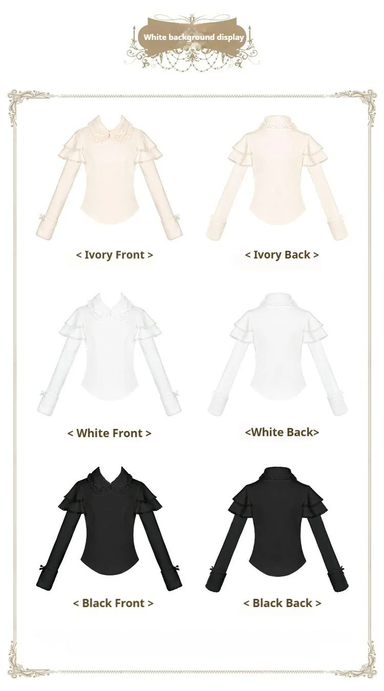 With PUJI - Sweet Lolita Innerwear Autumn and Winter Lolita Sweater - Image 12