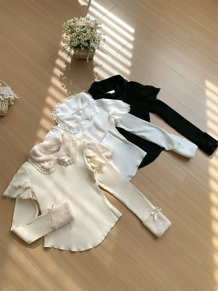 With PUJI - Sweet Lolita Innerwear Autumn and Winter Lolita Sweater - Image 14