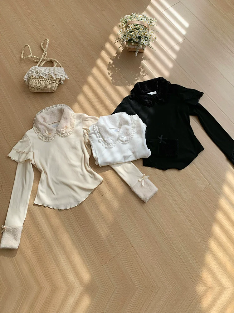 With PUJI - Sweet Lolita Innerwear Autumn and Winter Lolita Sweater - Image 15