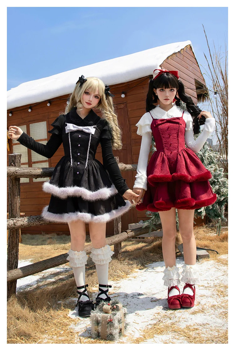 With PUJI - Sweet Lolita Innerwear Autumn and Winter Lolita Sweater - Image 3