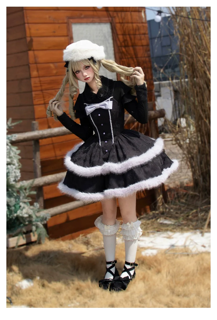With PUJI - Sweet Lolita Innerwear Autumn and Winter Lolita Sweater - Image 7