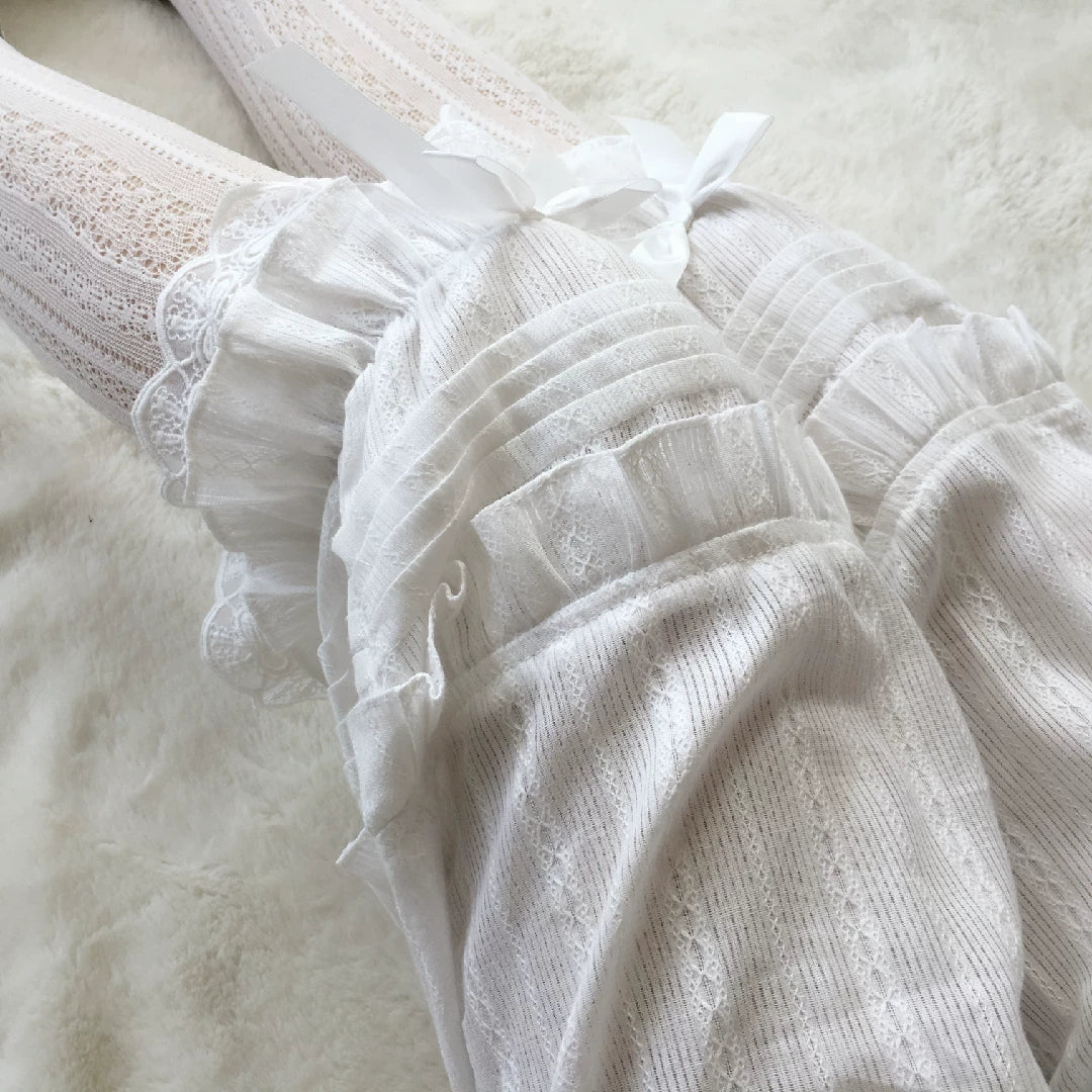Sweet Lolita Jacquard Cotton Bloomers, Accordion Pleats - Image 10