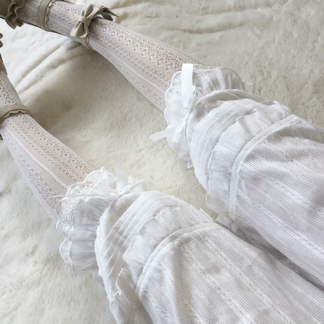 Sweet Lolita Jacquard Cotton Bloomers, Accordion Pleats - Image 11