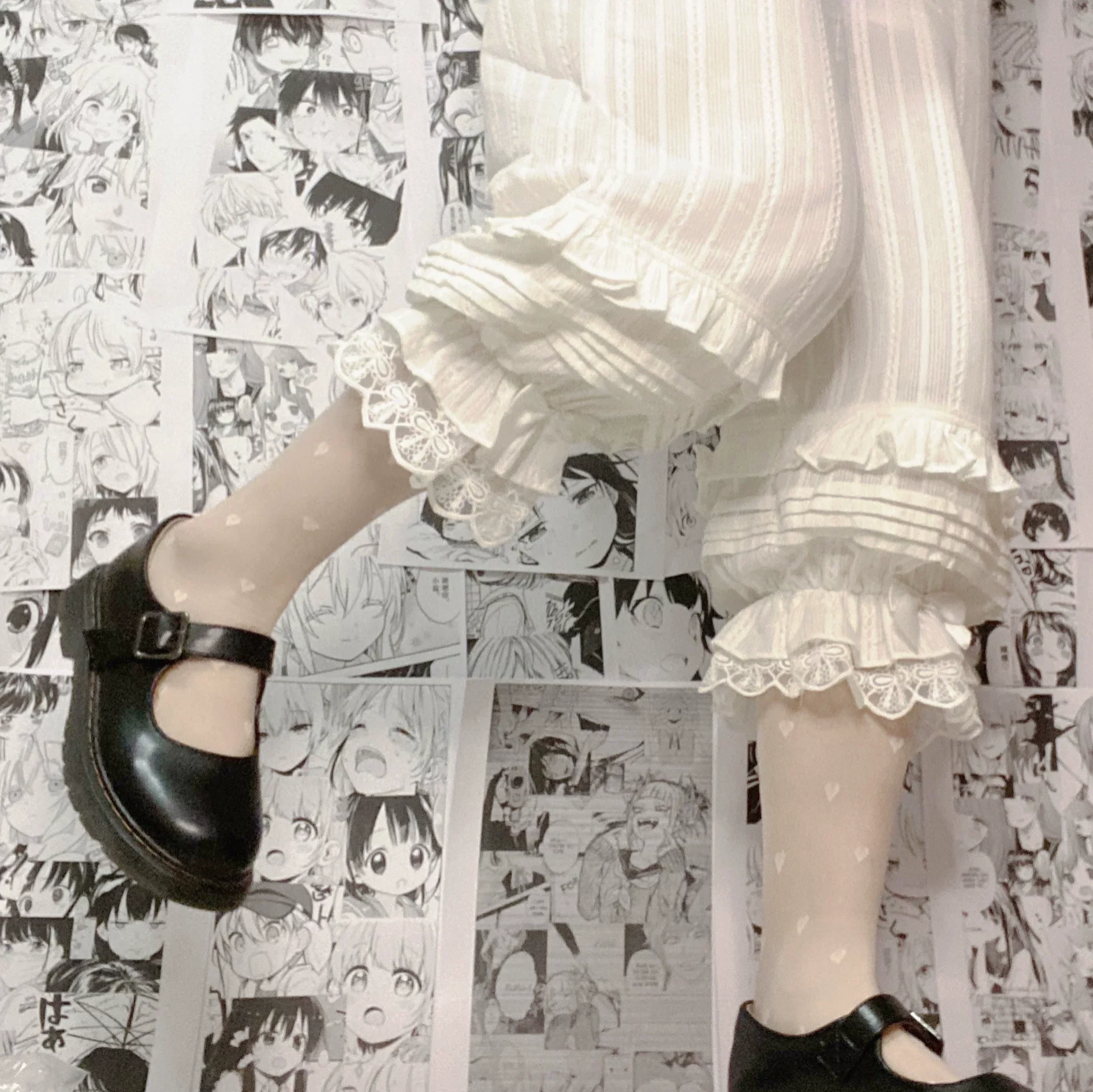 Sweet Lolita Jacquard Cotton Bloomers, Accordion Pleats - Image 14
