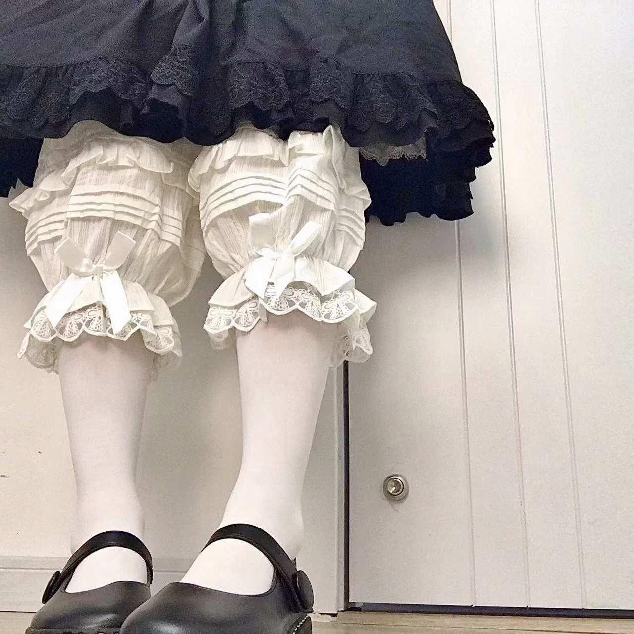 Sweet Lolita Jacquard Cotton Bloomers, Accordion Pleats - Image 15