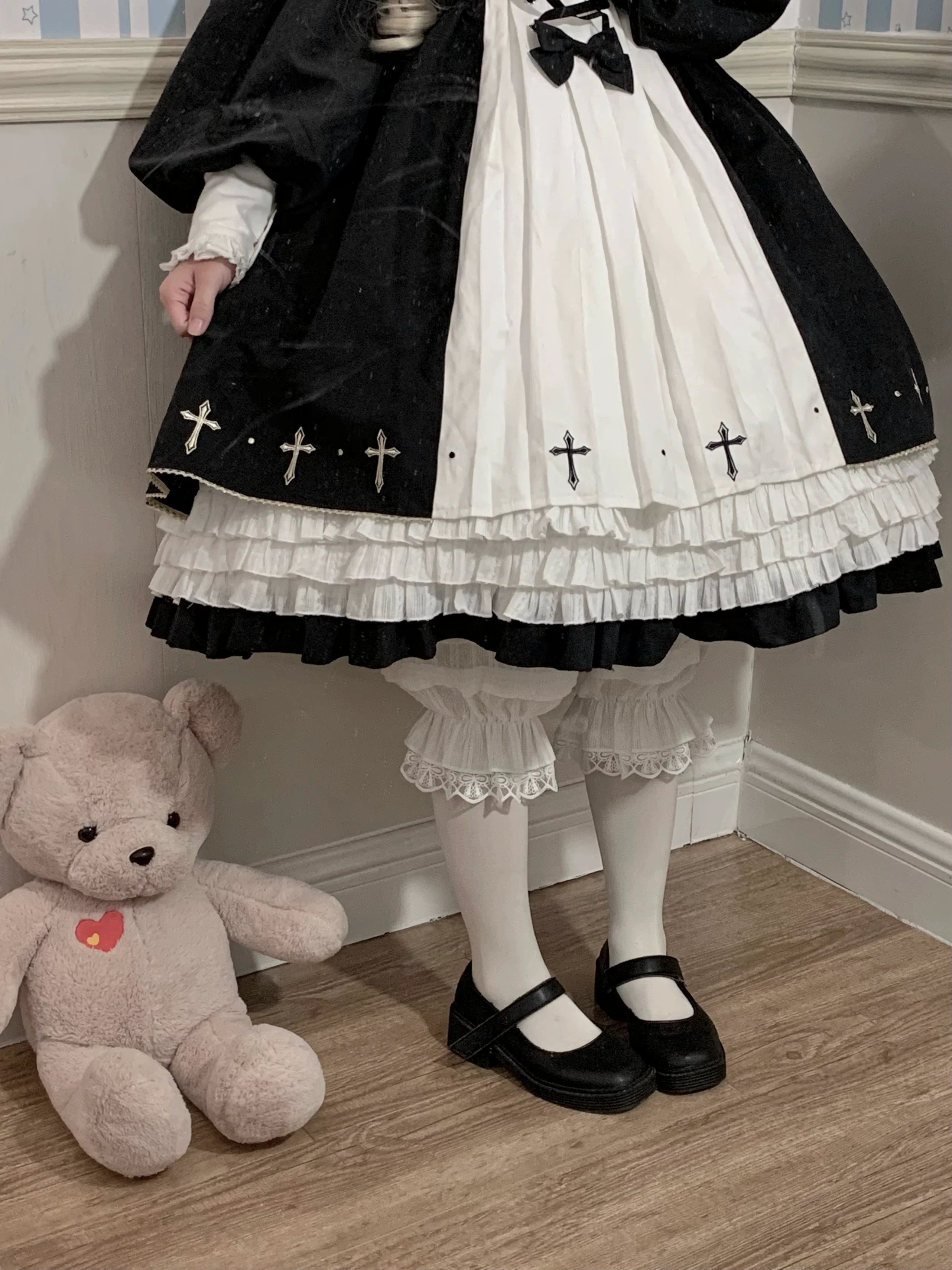 Sweet Lolita Jacquard Cotton Bloomers, Accordion Pleats - Image 2