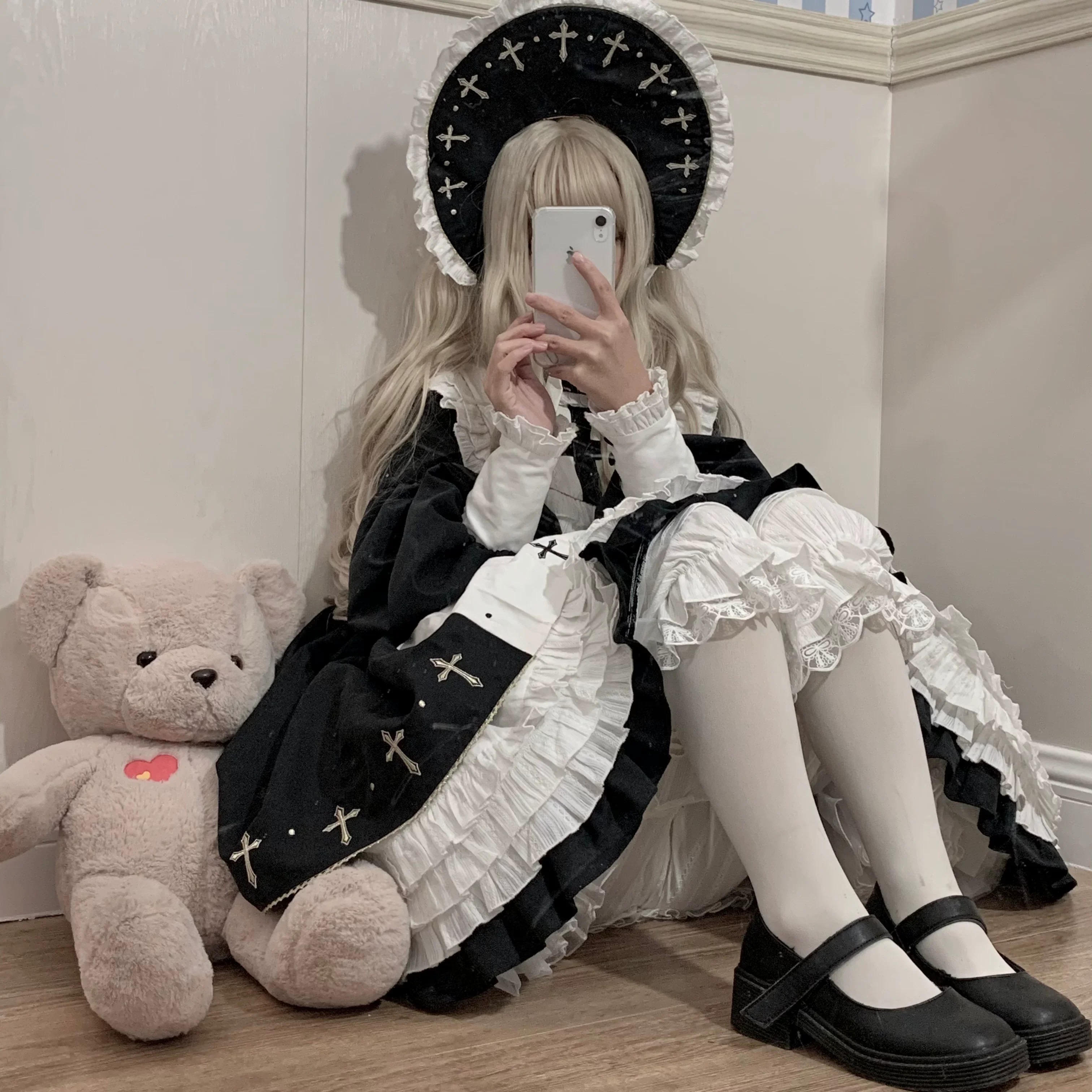 Sweet Lolita Jacquard Cotton Bloomers, Accordion Pleats - Image 5