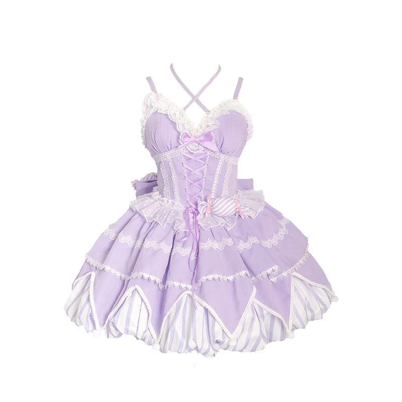 Sweety Gummy - Sweet Lolita JSK Dress Big Bow Flower Bud Lolita Dress - Image 13