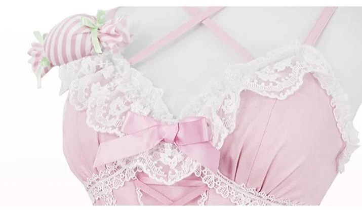 Sweety Gummy - Sweet Lolita JSK Dress Big Bow Flower Bud Lolita Dress - Image 16
