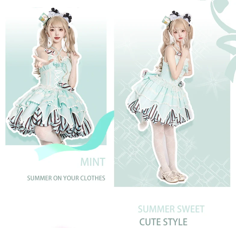 Sweety Gummy - Sweet Lolita JSK Dress Big Bow Flower Bud Lolita Dress - Image 8