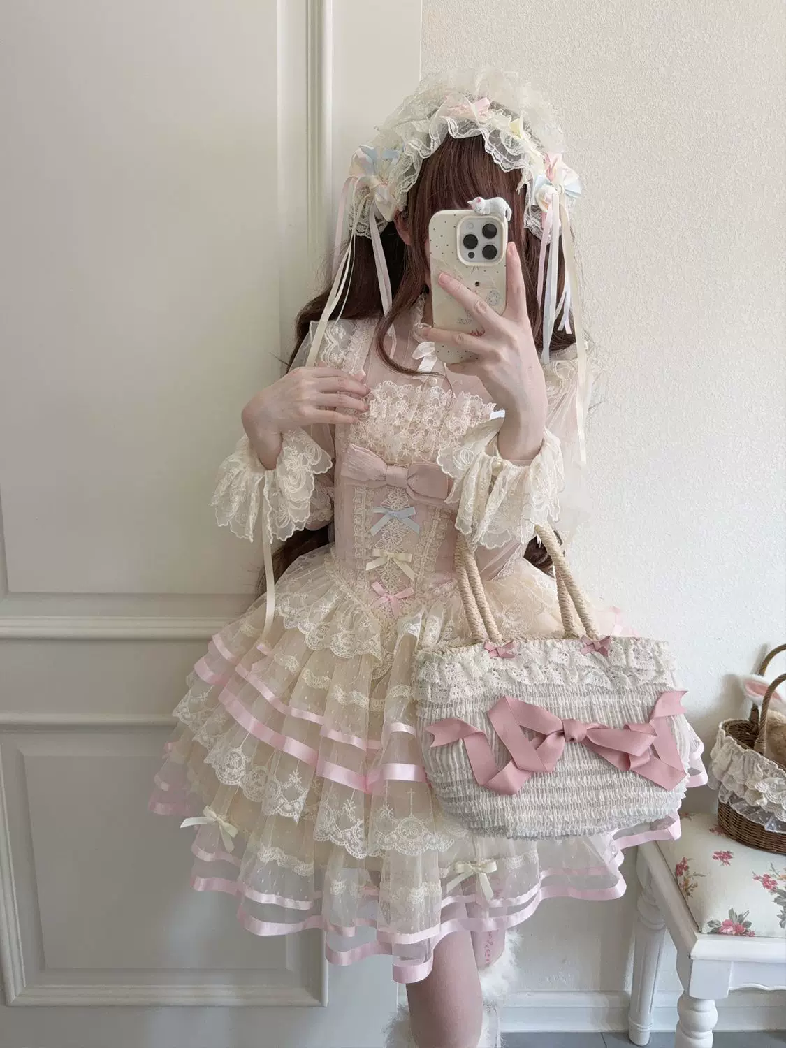 Butterfly Ballet - Sweet Lolita JSK Dress, Layered Tulle Hem - Image 11