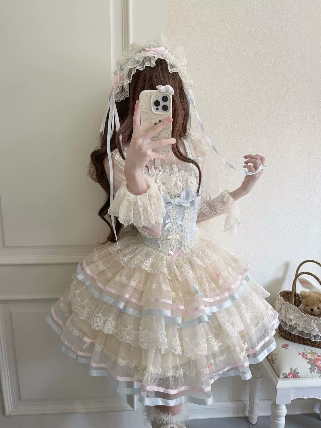 Butterfly Ballet - Sweet Lolita JSK Dress, Layered Tulle Hem - Image 16